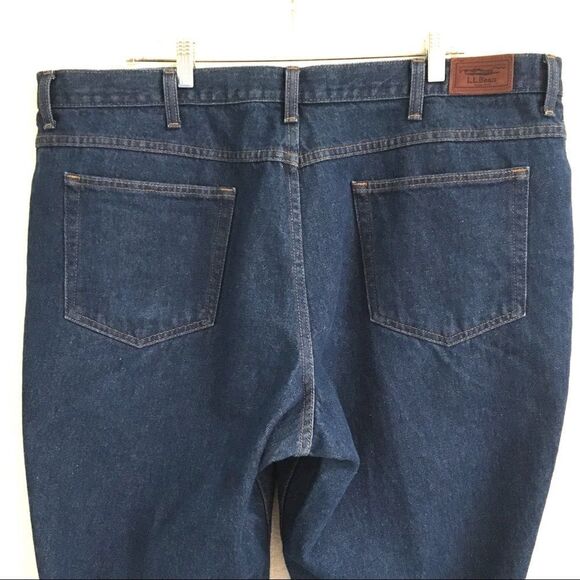 L.L. Bean classic fit dark wash jeans 44 - Picture 3 of 7
